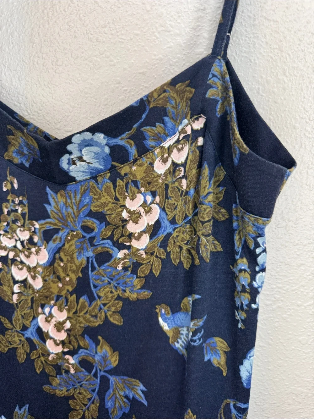 HANRO Floral Slip Sleep Gown Nightdress Blue Floral Print XS Luxury Loungewear